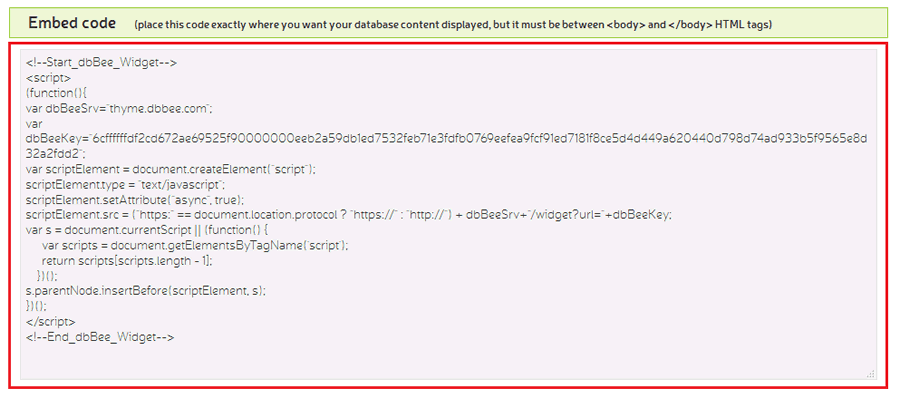 Select all the text in the 'Iframe code” or 'Embed code” box and copy it to clipboard