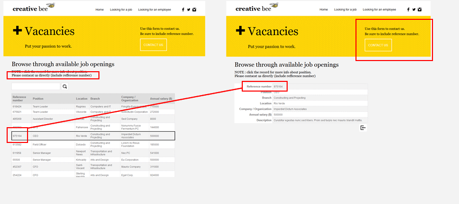 Our Vacancies page now looks like this