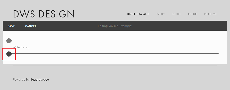Click an Insert Point to add the Code Block