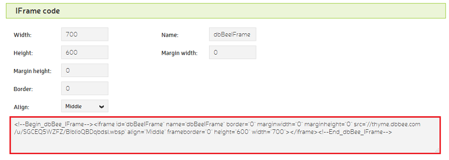 copy iFrame code